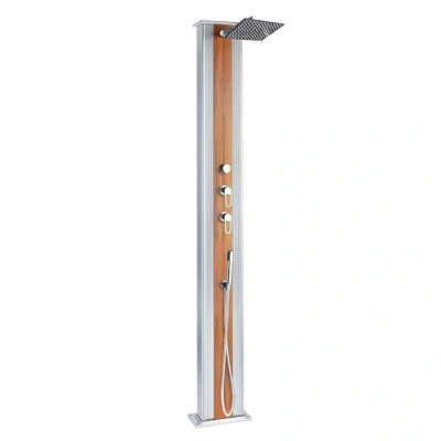 Abbildung von Hybrid Dusche Dada Straight 40L mit Fußspülung Aluminium 228 cm