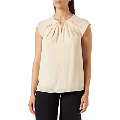 Abbildung von comma MIT Raffung Bluse, Damen, Größe: 42, Beige