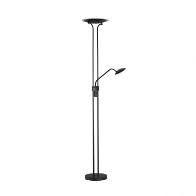 Abbildung von Fischer &amp; Honsel Stehleuchte, Tallri sandschwarz H: 180 cm, D: 35 A: 50 cm mit Taster getrennt stufenlos dimmbarFarbtemperatureinstellung in 3 Stufen 1x LED 7,5 Watt, 5200 lm EEG: F40489