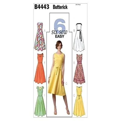 Abbildung von Butterick Patterns B4443 Size BB 8 10 12 14 Misses Petite Dress, Pack of 1, White