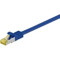 Abbildung von Goobay 91565 RJ45 Patchkabel CAT 6A S/FTP (PiMF) mit 7 Rohkabel / 500 MHz Netzwerkkabel Internetkabel RJ 45 Stecker LAN Kabel Blau 0,25m