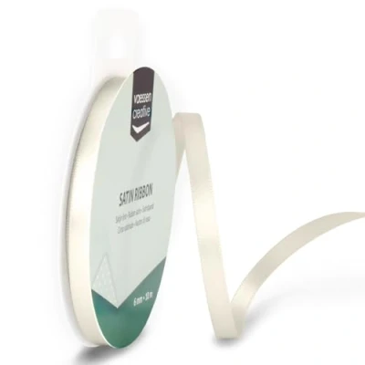 Abbildung von Vaessen Creative Satinband 6mmx10m Weiß Antik