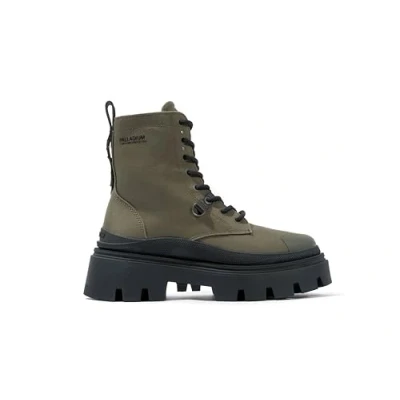 Abbildung von Palladium Pallasquad Plateaustiefelette, Damen, Größe: 38, Olive night Schuhe