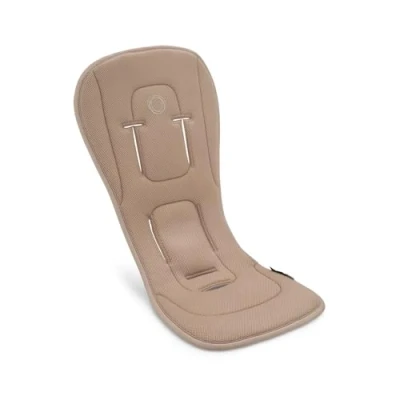 Abbildung von Bugaboo Duo Komfort Sitzauflage für alle Jahreszeiten, verbesserte Passform, kompatibel mit allen Kinderwagen, wendbar, superweiches 3D Mesh, Desert Taupe