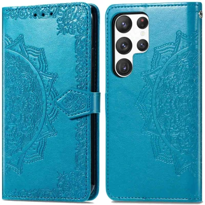 Abbildung von Samsung Galaxy S23 Ultra Hülle Kunstleder iMoshion Klapphülle Handyhülle Türkis