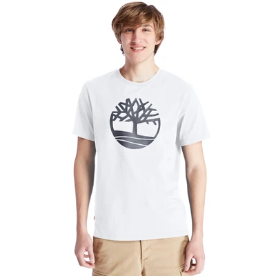 Abbildung von Timberland Kennebec River TREE Tshirt print, Herren, Größe: Large, White