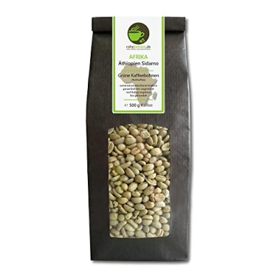 Abbildung von Rohkaffee Grüner Hochland Kaffee Äthiopien Sidamo (grüne Kaffeebohnen 500g) GMP zertifiziert