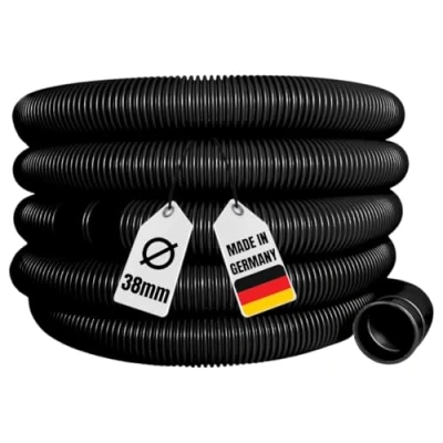 Abbildung von AquaOne Poolschlauch 38mm schwarz 1,5 Meter 1 1/2&quot; Hochwertiger Pool Schlauch für Garten &amp; Schwimmbad Solarschlauch Schwimmbadschlauch Saugschlauch Pumpenschlauch Flexibel Wasserschlauch