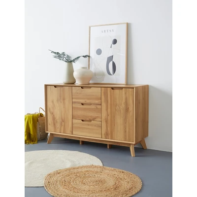 Abbildung von andas Sideboard &quot;Pandrup&quot;, mit 3 Schubkästen und 2 verstellbare Einlegeböden, B:120 cm, H:75 cm