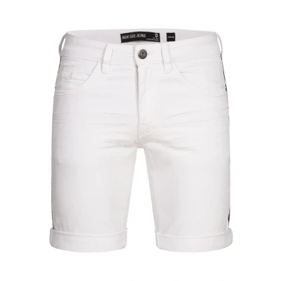 Abbildung von Indicode Herren Fife Jeans Shorts mit 5 Taschen Herrenshorts Used Look für Männer Offwhite M