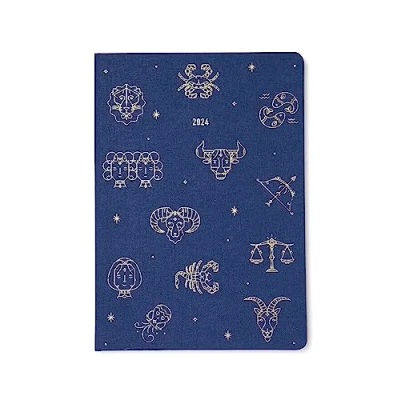 Abbildung von Letts of London Zodiac A5 Woche auf 2 Seiten Midnight 2024