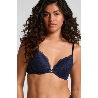 Abbildung von Hunkemöller Vorgeformter Push up Bügel BH Marine Blau