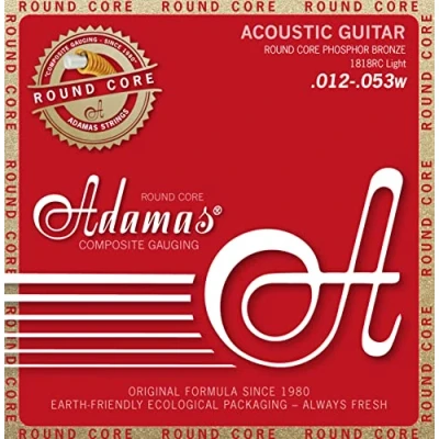 Abbildung von Adamas Akustik Gitarren Saiten Historic Reissue Phosphor Bronze Round Core Satz Light .012 .053 1818RC