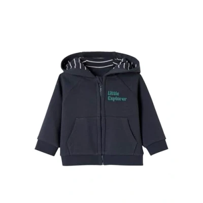 Abbildung von Vertbaudet Sweatjacke für Kinder, Größe: 68, Schieferblau