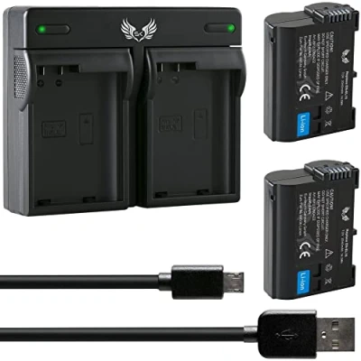 Abbildung von 2X SK Akku Ersatz für Nikon EN EL15 2040mAh + Dual Charger EL15c EL15b EL15a // Z6 II Z7 Z5 D750 D800 D810 D850 D7200 D7500