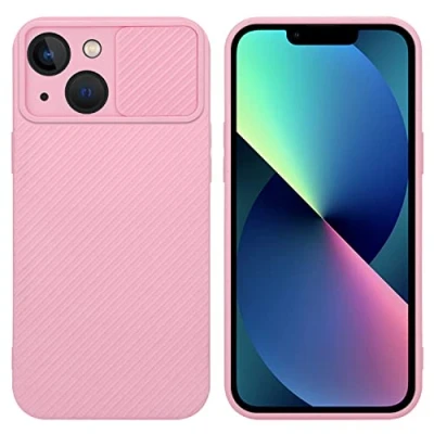 Abbildung von Cadorabo Hülle kompatibel mit Apple iPhone 13 Schutzhülle TPU Silikon Case Liquid Design Kameraschutz Slim Kratzfest Weiche Gummi Rundumschutz für in Rosa