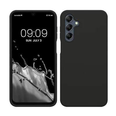 Abbildung von kwmobile Hülle kompatibel mit Samsung Galaxy A16 5G Silikon Handy Case Handyhülle weiche Oberfläche kabelloses Laden Dunkelgrau