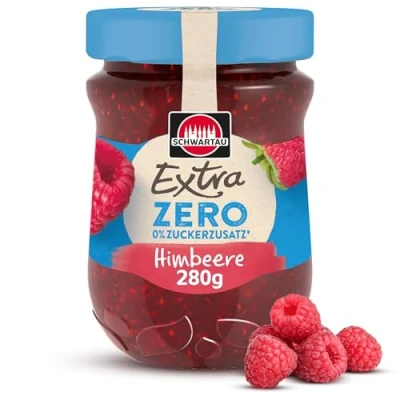 Abbildung von Schwartau Extra Zero Himbeere, Fruchtaufstrich ohne Zuckerzusatz, 12 kcal pro 25g, 280g