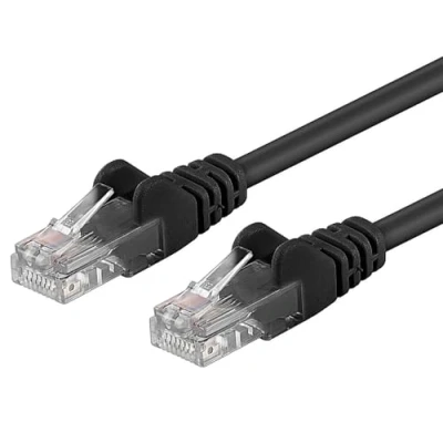 Abbildung von PremiumCord Netzwerkkabel, Ethernet, LAN &amp; Patch Kabel CAT5e, UTP, Schnell flexibel Robust RJ45 1Gbit/S, AWG 26/7, Kupferkabel 100 Prozent Cu, Schwarz, 2m