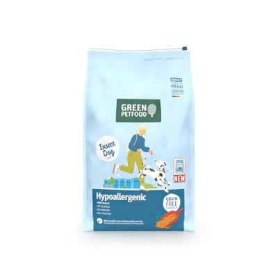 Abbildung von Green Petfood InsectDog Hypoallergen (1 x 10 kg) Adult Premium Trockenfutter für ausgewachsene allergische Hunde getreidefrei mit Insektenprotein nachhaltiges Hundefutter (1er Pack NEU)