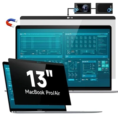 Abbildung von Magnetischer Blickschutzfilter Kompatibel Mit Apple MacBook Pro 13 Zoll (2016 2022,M1,M2)&amp;MacBook Air (2018 2021,M1),13.3 Anti Spy Glare Blaulicht Mac Laptop Blickschutzfolie Sichtschutz
