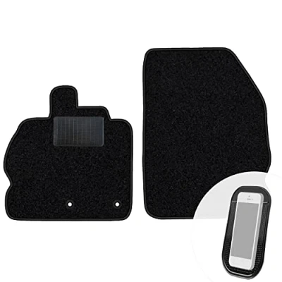 Abbildung von moto MOLTICO Vorne Fußmatten Auto Velours Autoteppiche Schwarz Automatten Set 2 teilig passend für Renault Scenic III 2009 2016