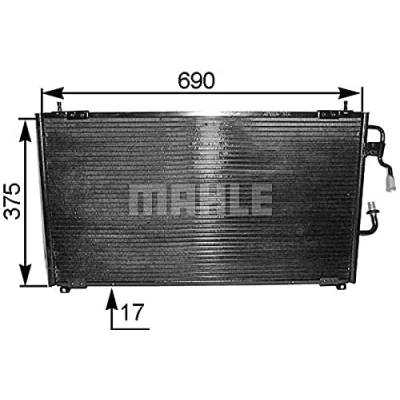 Abbildung von MAHLE ORIGINAL AC 175 000S Klimakondensator ohne Trockner 690mm