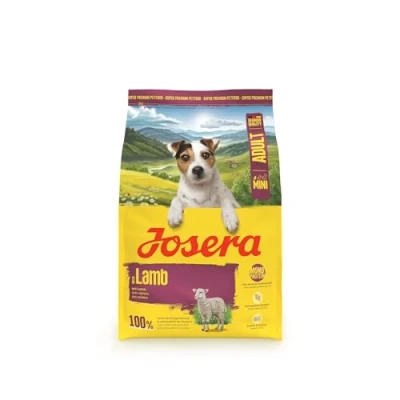 Abbildung von JOSERA Mini Adult Lamm (1 x 3 kg) Premium Trockenfutter für ausgewachsene Hunde Kleiner Rassen mit Süßkartoffel, Kräuter &amp; Früchten kleine Kroketten extraverträglich getreidefrei 1er Pack