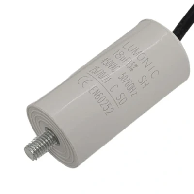 Abbildung von Lumonic Anlaufkondensator mit Kabel 25cm I 18µF 450V 34x70mm 18uF Motorkondensator Kunststoffgehäuse Betriebskondensator für Pumpen, Ras