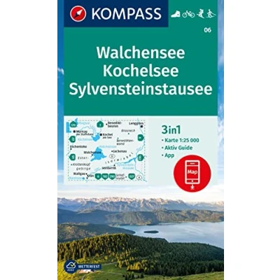 Abbildung von KOMPASS Wanderkarte 06 Walchensee, Kochelsee, Sylvensteinstausee 1:25.000: 3in1 mit Aktiv Guide inklusive Karte zur offline Verwendung in ... Fahrradfahren. Skitouren. Langlaufen.