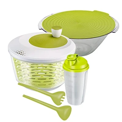 Abbildung von Salatschleuder 4 tlg. Salat Set, mit Salatbutler, Salatbesteck, Dressingshaker