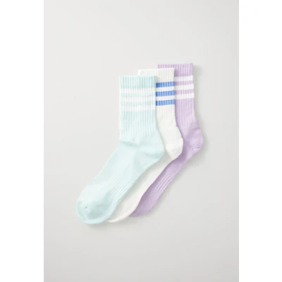 Abbildung von 3 Streifen Cushioned Crew Socken. Paar