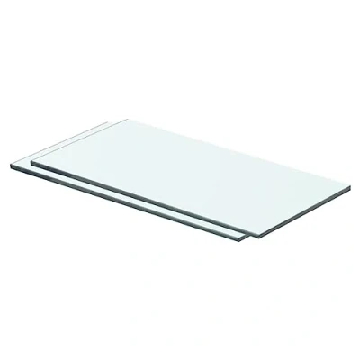Abbildung von vidaXL 2X Regalboden Glas Glasboden Glasscheibe Glasplatte Regalbrett Ersatz Platte für Glasregal Klarglas Transparent 40x15cm