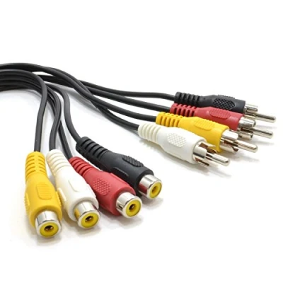 Abbildung von Cinch Chinch Verlängerung Anschlusskabel Für Audio und Video 4 Stecker Zum Buchsen 1,5 m [1.5 Meter]