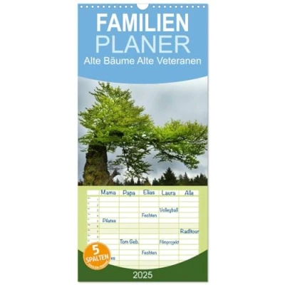 Abbildung von Familienplaner 2025 Alte Bäume Veteranen mit 5 Spalten (Wandkalender, 21 cm x 45 cm), CALVENDO