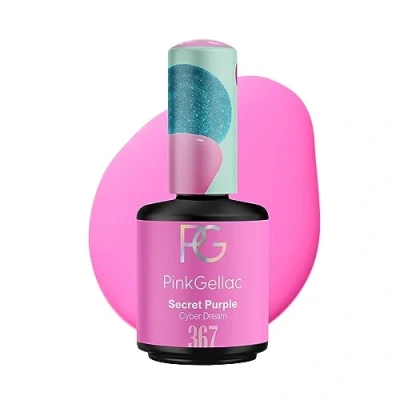 Abbildung von Pink Gellac UV Gel Nagellack 367 Secret Purple 15 ml Lack Violett Lang Anhaltend Polish Nägel in Salonqualität Nails Lampe Made Holland