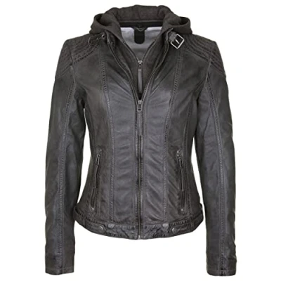 Abbildung von Gipsy Cacey LEGV Lederjacke, Damen, Größe: Medium, Dark grey