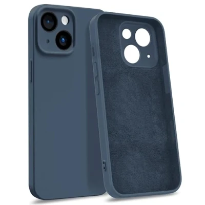 Abbildung von MyGadget Hülle für iPhone 15 [ 4 Layer Struktur Schutzhülle ] Gummierte Handyhülle mit Soft Inlay &amp; Hardcase Cover außen Dunkel Blau