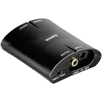 Abbildung von Hama Audio Adapter Konverter Digital &gt; Analog Kabel, Toslink,Digital Koax,Cinch, Cinch, Wandelt zu