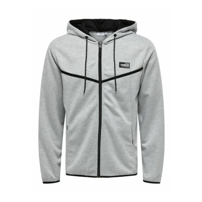 Abbildung von Only &amp; Sons Sweatjacke, Herren, Größe: Medium, Hellgrau