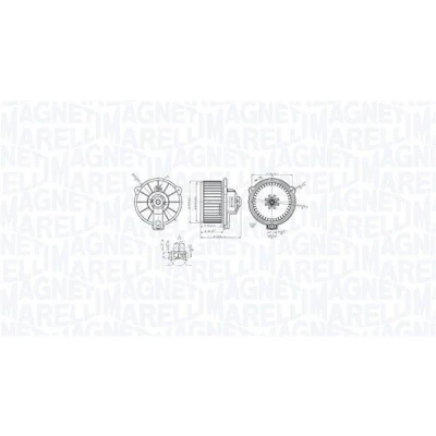 Abbildung von MAGNETI MARELLI 069412768010 Innenraumgebläse TOYOTA: Avensis II Kombi, Limousine, Schrägheck