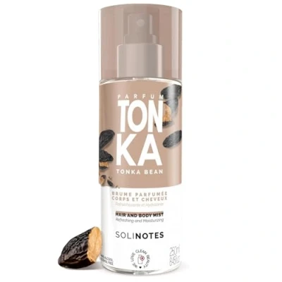Abbildung von Duftnebel Tonka SOLINOTES Erfrischender und feuchtigkeitsspendender Duft ohne Alkohol Duftspray für Körper Haar 250 ml