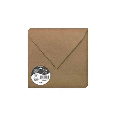 Abbildung von Clairefontaine 29003C Packung mit 20 Umschläge Pollen, 165 x 165mm, 135g, Kraft Natur