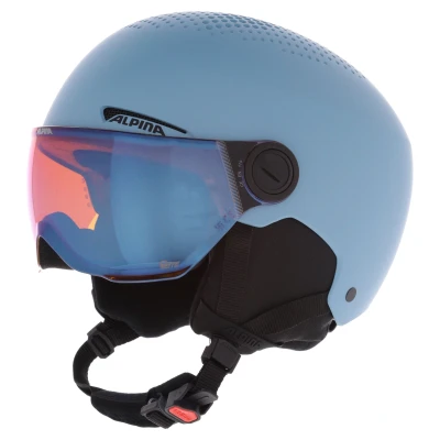 Abbildung von ALPINA Unisex Jugend ZUPO Visor Q LITE Skihelm, Smoke Blue matt, 48 52