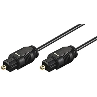 Abbildung von goobay 51217 Toslink Kabel (Digitaler optischer Stecker für Audio Daten, 1,5m) schwarz