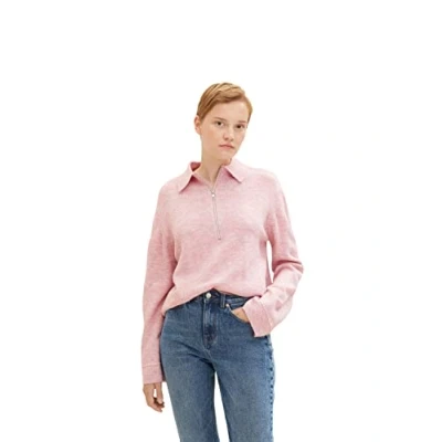 Abbildung von TOM Tailor Denim MIT Reiss Strickpullover, Damen, Größe: Medium, Soft pink melange