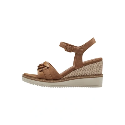 Abbildung von Tamaris Plateausandalette, Damen, Größe: 40, Camel Schuhe