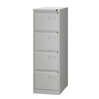 Abbildung von Bisley LIGHT Hängeregistraturschrank, einbahnig, DIN A4, 4 HR Schubladen, 100 Prozent Schubladenauszug, Metall, 645 Lichtgrau, 62.2 x 41.3 132.1 cm, Stahl