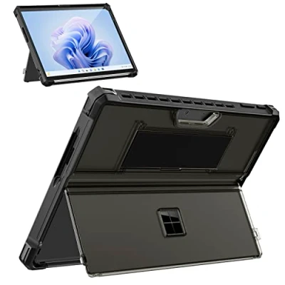 Abbildung von MoKo Hülle für Microsoft SurfacePro 11, Surface Pro 10, 9 13 Zoll, All In One Schutzhülle mit Kickstand Tablet Hüllen, Kompatibel Typ Cover Tastatur, Matt Schwarz