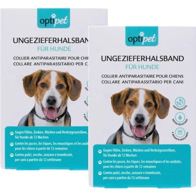 Abbildung von OptiPet Tier Halsband Flohhalsband für Hunde Zeckenhalsband, Wirkt 4 Monate, wasserfest ab 12 Wochen